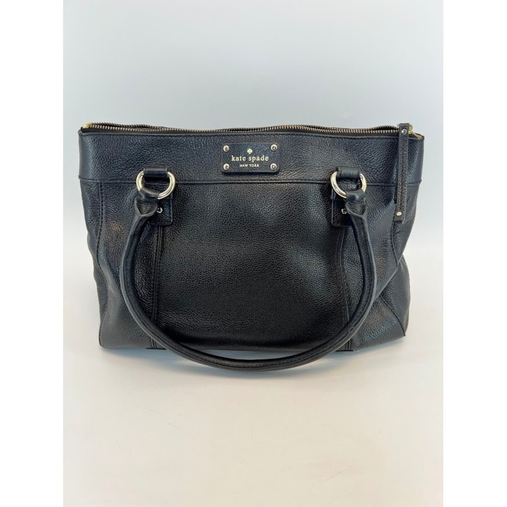 Kate Spade Berkshire Road‎ Teegan Zip Tote Black Leather Gold Handbag Purse